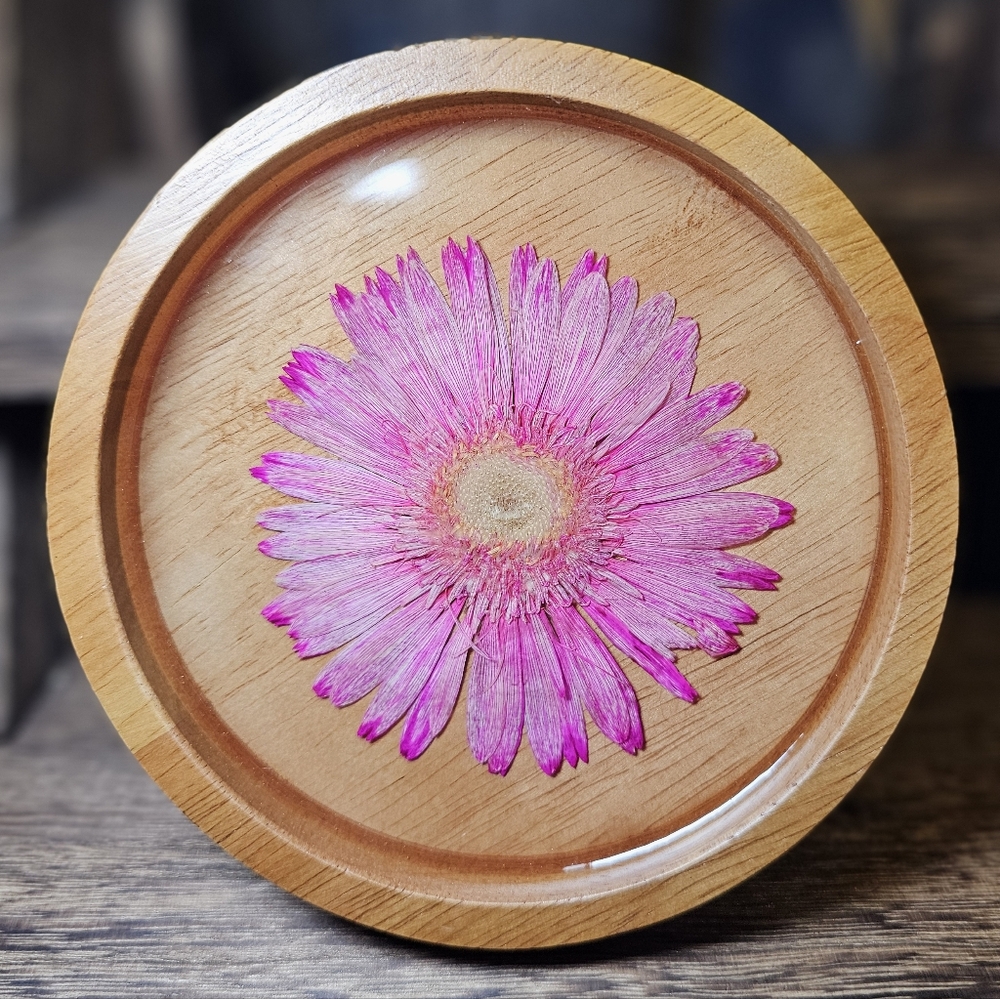 NEW Handmade Teak Wood & Resin Trinket Tray - Picture 5 of 5